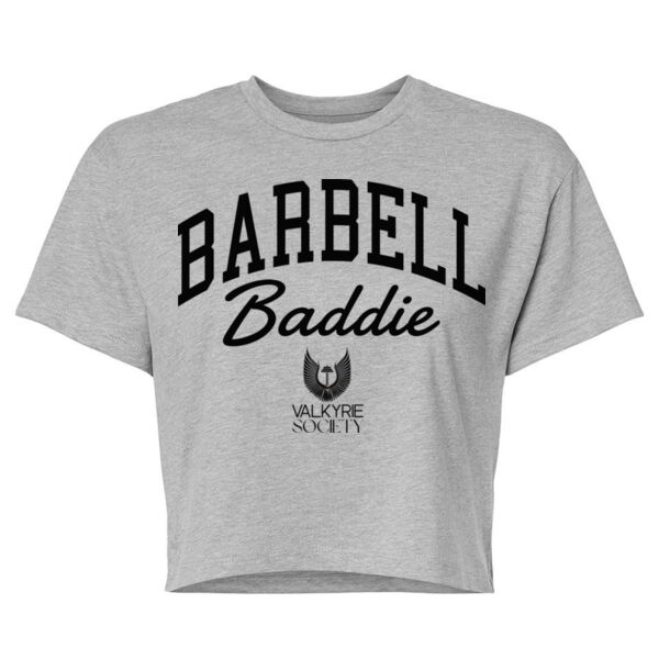 BARBELL BADDIE - WOMEN'S CROP T-SHIRT - $BZ29KT$ Thumbnail