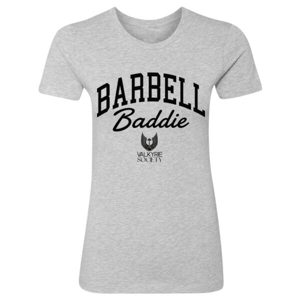 BARBELL BADDIE - WOMEN'S FITTED T-SHIRT - $RTNJ54$ Thumbnail
